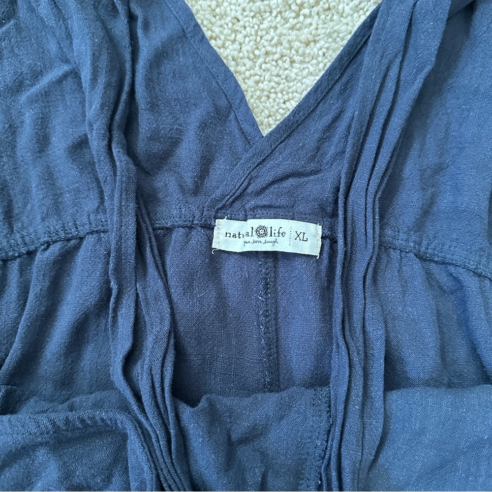Natural Life Carly Overall Navy Blue Romper Size XL - Picture 4 of 5